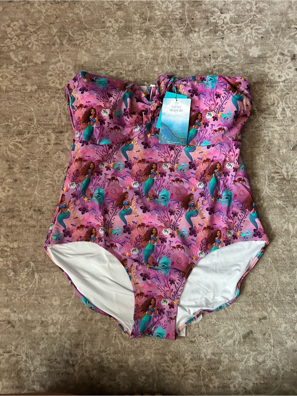 Posh Peanut The Little Mermaid Print Swimsuit XXL